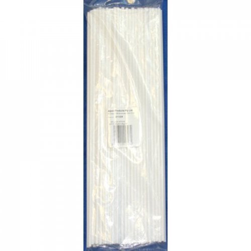 Balloon Sticks White 300 x 4mm Bag 100