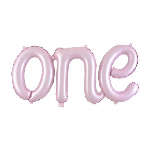 ONE Script Matt Pastel Pink 41x19in +Straw&Ribbon Pack 1