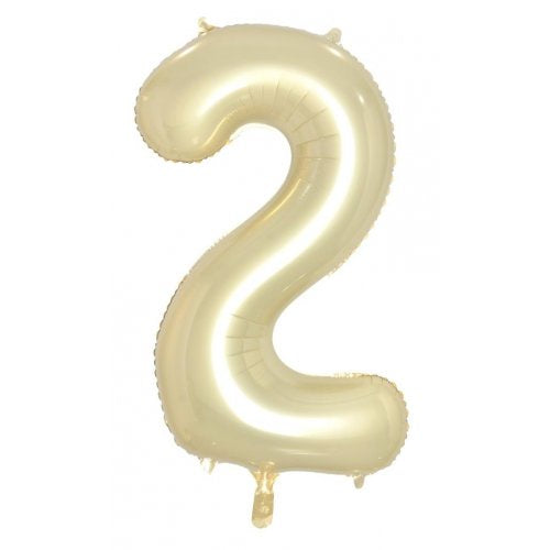 34inch Decrotex Foil Balloon Number Luxe Gold #2
