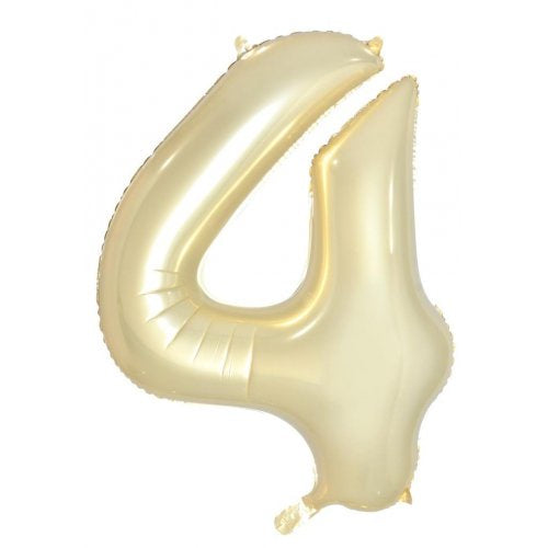 34inch Decrotex Foil Balloon Number Luxe Gold #4