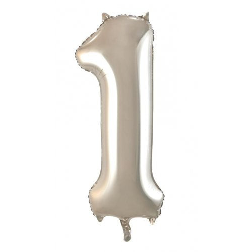 34inch Decrotex Foil Balloon Number Champagne #1