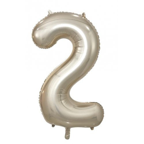 34inch Decrotex Foil Balloon Number Champagne #2