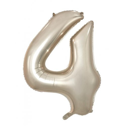 34inch Decrotex Foil Balloon Number Champagne #4