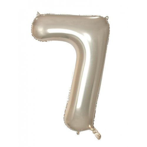 34inch Decrotex Foil Balloon Number Champagne #7