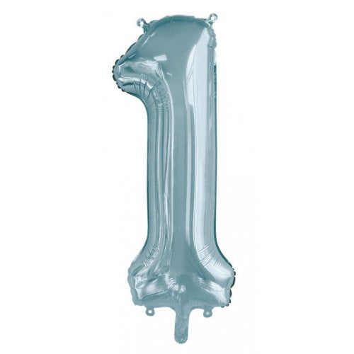 34inch Decrotex Foil Balloon Number Light Blue #1 Foil Balloon