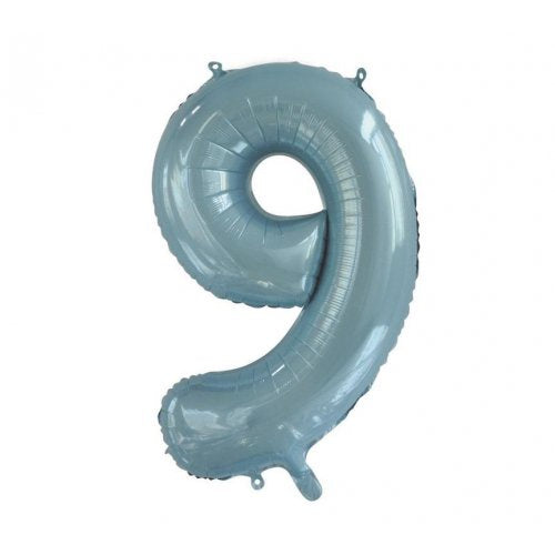 34inch Decrotex Foil Balloon Number Light Blue #9 Foil Balloon