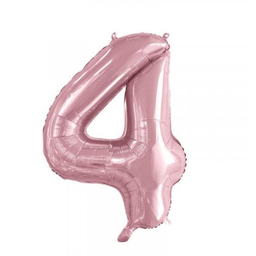 34inch Decrotex Foil Balloon Number Light Pink #4 Foil Balloon