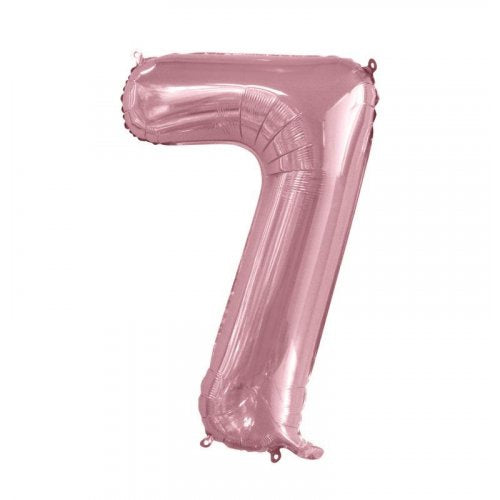 34inch Decrotex Foil Balloon Number Light Pink #7 Foil Balloon