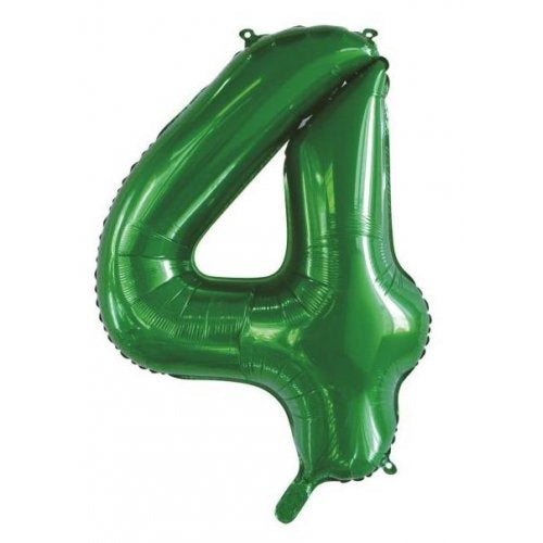 34inch Decrotex Foil Balloon Number Green #4 Foil Balloon