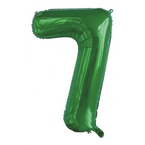 34inch Decrotex Foil Balloon Number Green #7 Foil Balloon