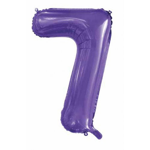 34inch Decrotex Foil Balloon Number Purple #7 Foil Balloon