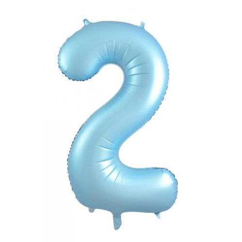 34inch Decrotex Foil Balloon Matt Pastel Blue #2 Pack 1