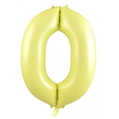 34inch Decrotex Foil Balloon Matt Pastel Yellow #0