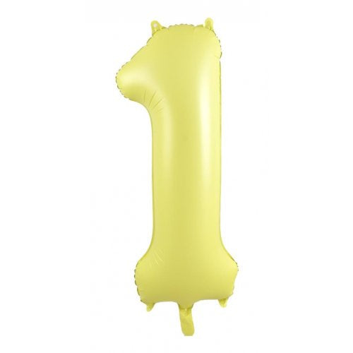 34inch Decrotex Foil Balloon Matt Pastel Yellow #1