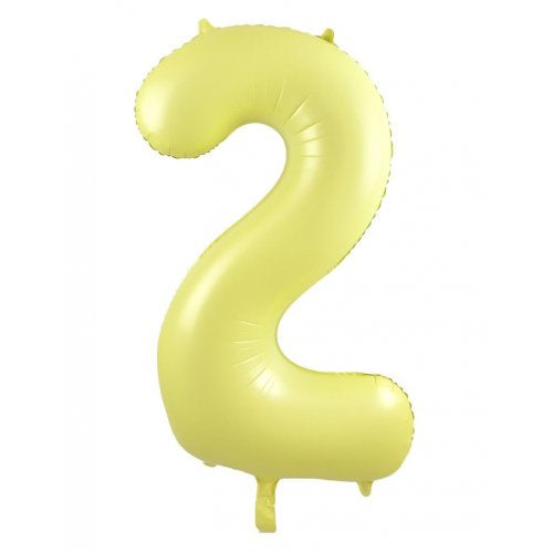 34inch Decrotex Foil Balloon Matt Pastel Yellow #2