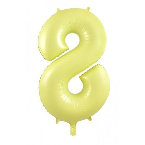 34inch Decrotex Foil Balloon Matt Pastel Yellow #8