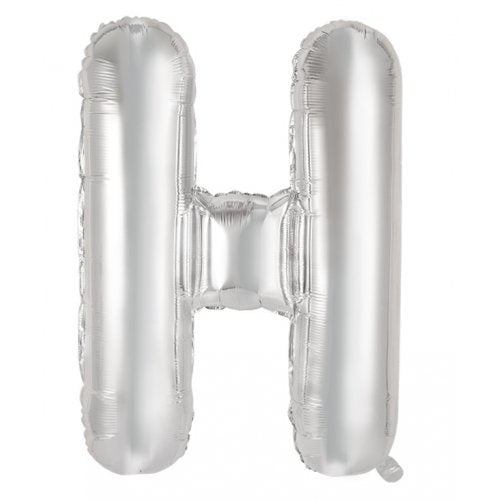 34inch Decrotex Foil Balloon Alphabet Silver #H Shaped P1