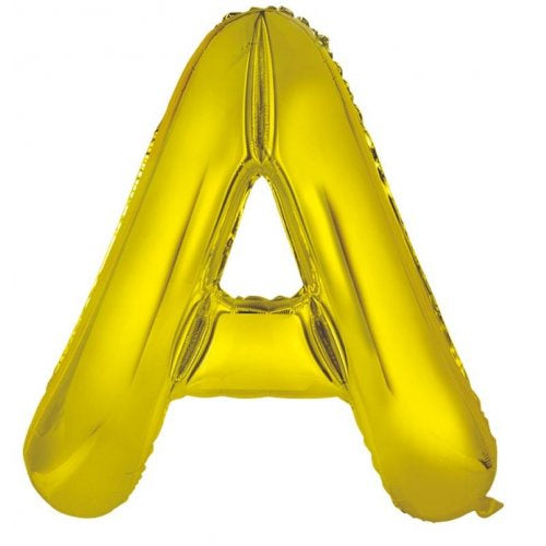 34inch Decrotex Foil Balloon Alphabet Gold #A Shaped P1