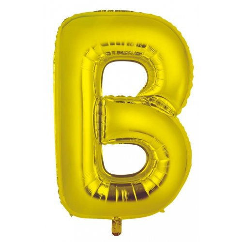 34inch Decrotex Foil Balloon Alphabet Gold #B Shaped P1