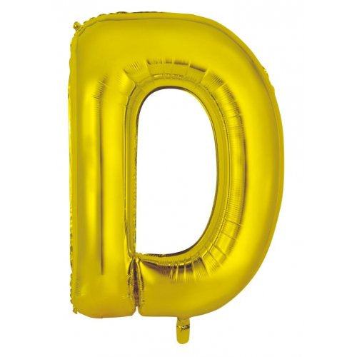 34inch Decrotex Foil Balloon Alphabet Gold #D Shaped P1