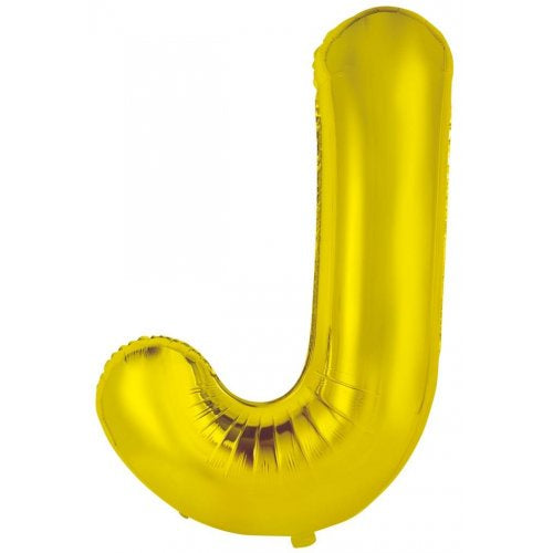 34inch Decrotex Foil Balloon Alphabet Gold #J Shaped P1