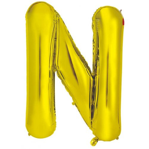 34inch Decrotex Foil Balloon Alphabet Gold #N Shaped P1