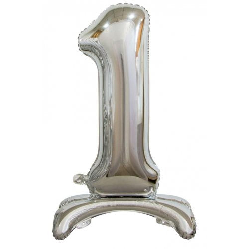 30inch Decrotex Standing Foil Balloon Silver #1