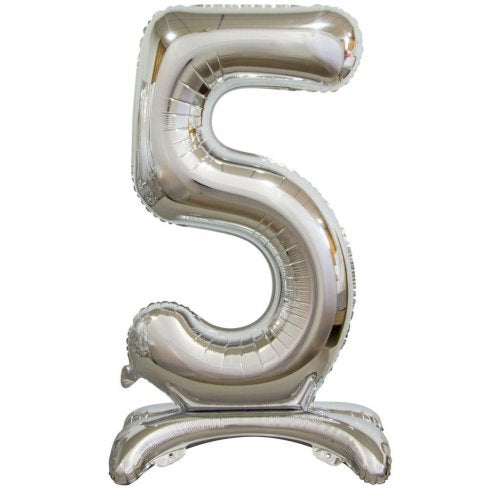 30inch Decrotex Standing Foil Balloon Silver #5