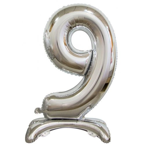 30inch Decrotex Standing Foil Balloon Silver #9