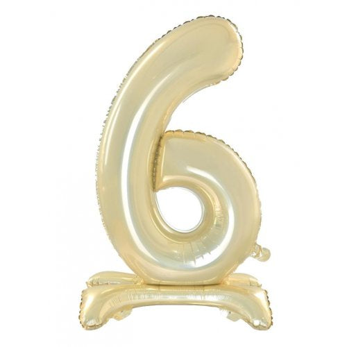 30inch Decrotex Standing Foil Balloon Luxe Gold #6