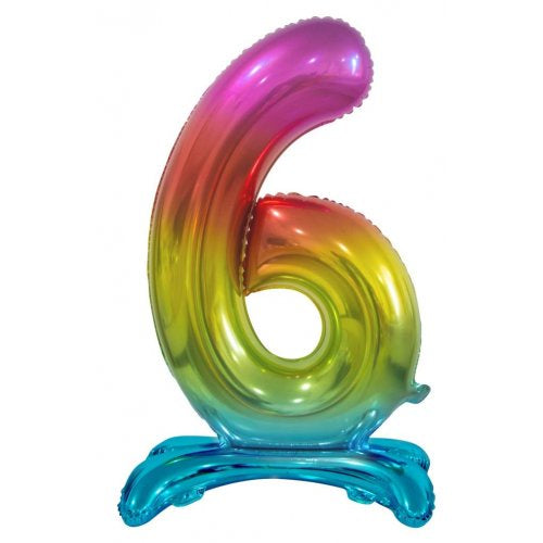 30inch Decrotex Standing Foil Balloon Rainbow #6