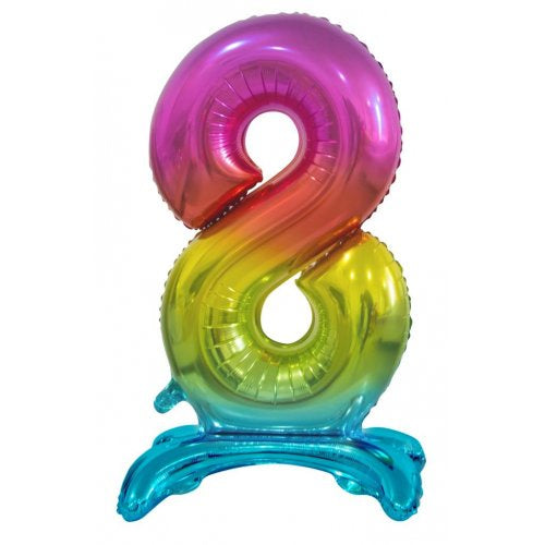 30inch Decrotex Standing Foil Balloon Rainbow #8