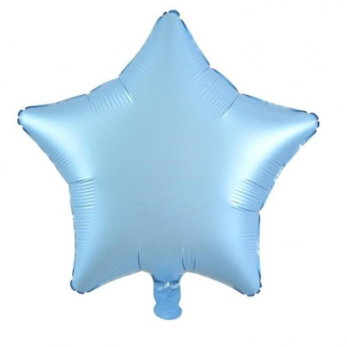 18 Inch Decrotex Foil Star Matt Pastel Blue