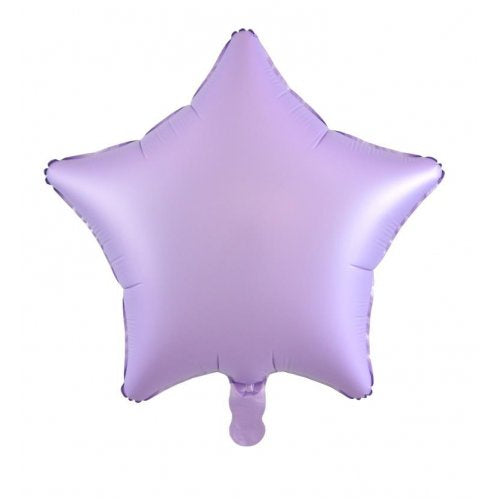 18 Inch Decrotex Foil Star Matt Pastel Lilac