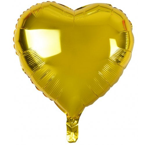 18 Inch Decrotex Foil Heart Gold