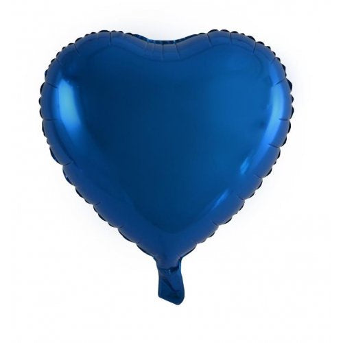 18 Inch Decrotex Foil Heart Blue