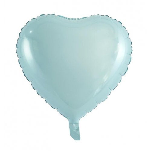 18 Inch Decrotex Foil Heart Light Blue