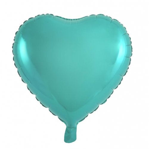 18 Inch Decrotex Foil Heart Teal