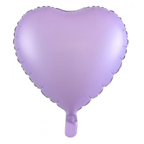18 Inch Decrotex Foil Heart Matt Pastel Lilac