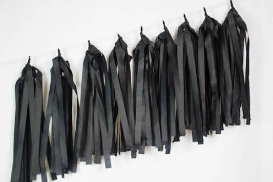TASSELS TISSUE BLACK