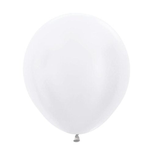 Satin Pearl White Latex Balloon 18" (46cm) – Sempertex
