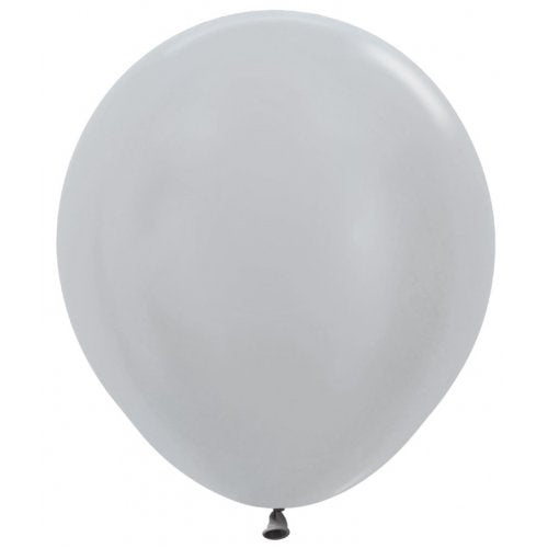 Satin Silver 46cm Sempertex Balloons P25