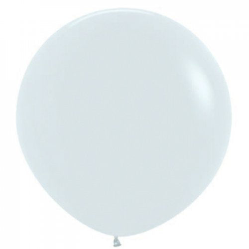 90cm White Round Balloon Pack Of 3