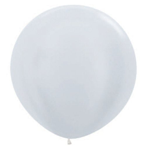 Sempertex Satin White Latex Balloons 36" (90cm) – 3 Pack