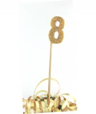 GOLD GLITTER LONG STICK CANDLE #8