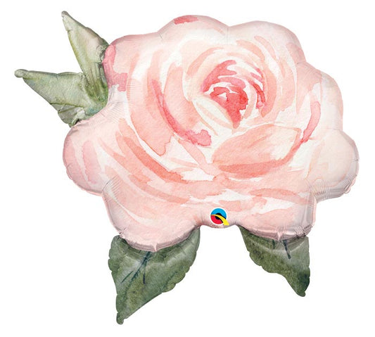 PINK WATERCOLOR ROSE FOIL BALLOON SUPERSHAPE 36" (90CM)