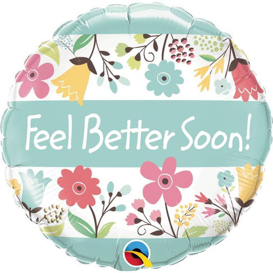 Feel Better Soon! Floral 18"(45cm) Foil Balloon