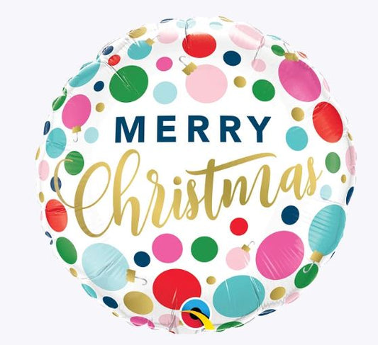 Foil Balloon 18"(45cm) Christmas Dots And Ornaments