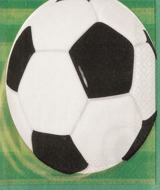 3d Soccer Lunch Napkins Pack Of 16