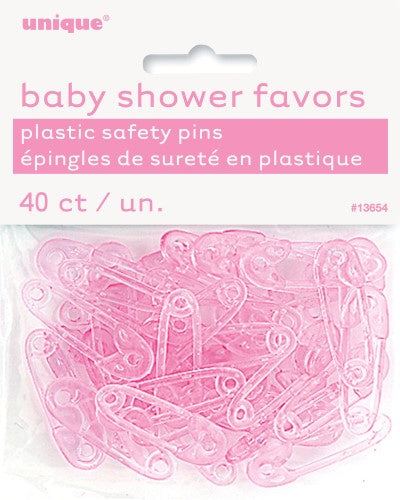 Pink Plastic Baby Safety Pins Pack Of 40